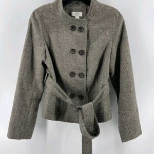 Ann Taylor Loft Brown Belted Jacket Blazer